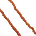 Image 3 of Vintage red coral beaded necklace with gold clasp | 96 cm