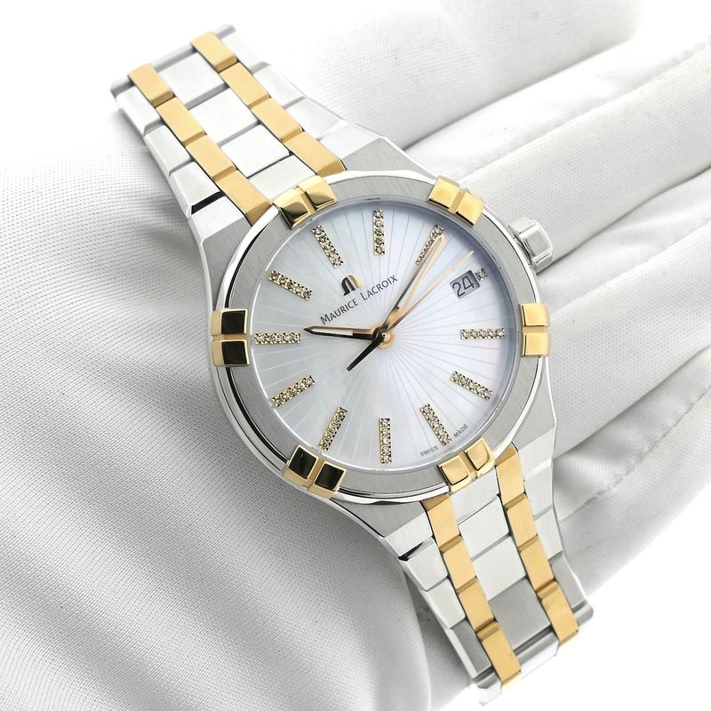 Image 5 of Maurice Lacroix AIKON AI1106; Bi-Color Women's watch with mother-of-pearl dial