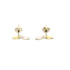 Image 11 of Diamonde Bicolor Gold Earrings with Diamonds; 0.07 ct.