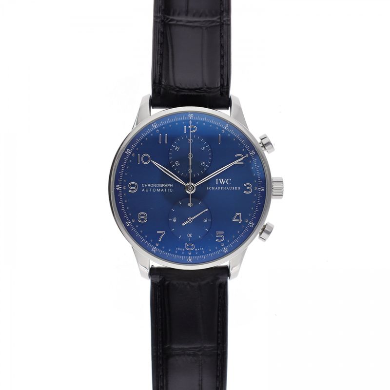 Image 7 of IWC Portuguese Chronograph 'Blue' IW371491; Automatic Men's Watch
