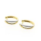 Image 7 of Two-tone gold earrings with diamonds | 0.11 ct.