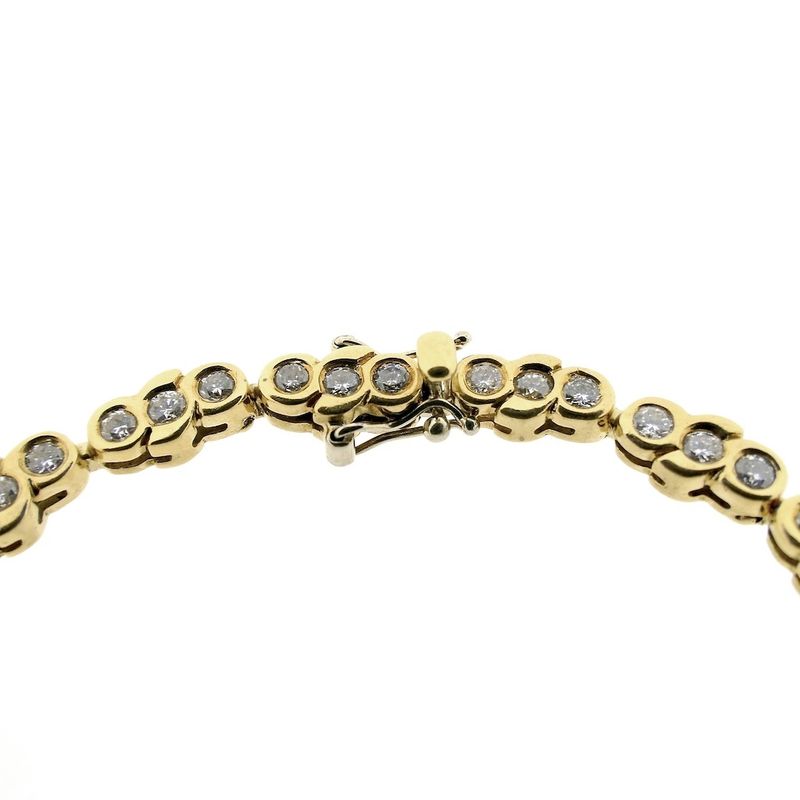 Image 3 of Gold tennis bracelet with diamond; 1.71 ct.