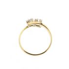 Image 5 of Gold toi et moi ring with zirconia; 14 karat; size 19