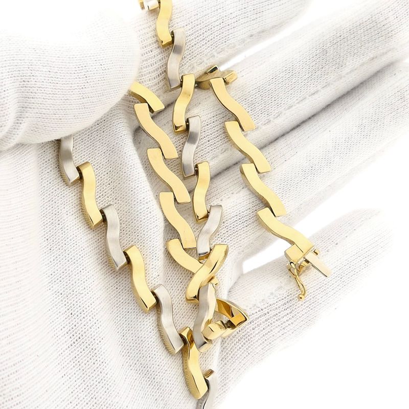 Image 9 of 18K Bicolor Gold Fantasy Link Necklace | 40.5 cm