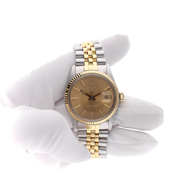 Image 8 of Rolex Datejust 36mm 16013; Automatic Bi-color Watch (Full Set '85)