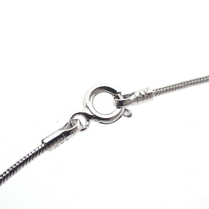Image 7 of White gold snake link chain | 45 cm