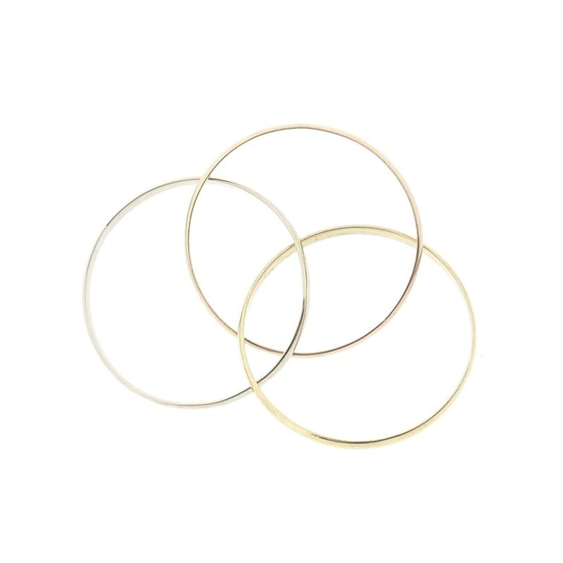 Image 5 of Tricolor gold trinity ring