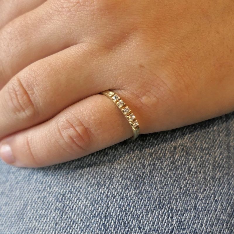 Image 10 of Gold ring with zirconia