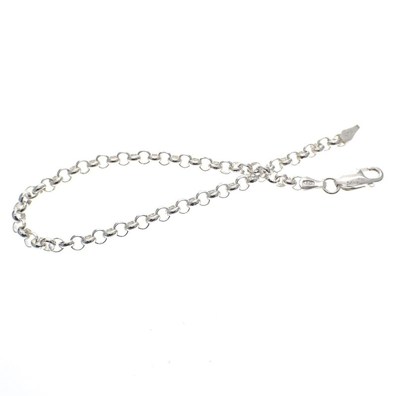 Image 4 of Silver jasseron link bracelet | 18 cm