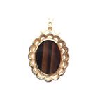 Image 5 of Vintage gold pendant with tiger's eye