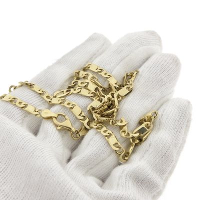 Image 2 of Gold closed figaro link chain | 50 cm