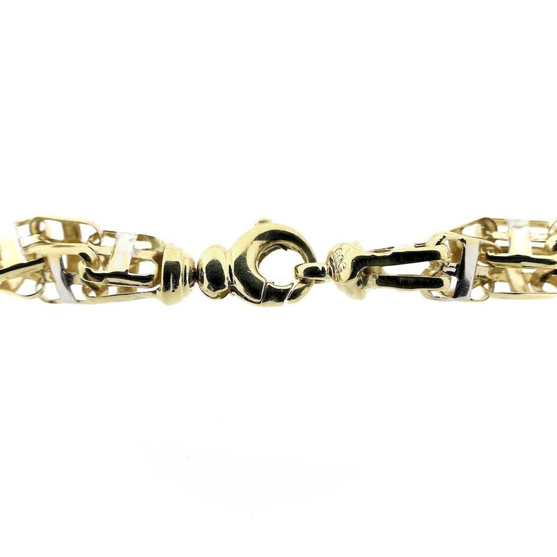 Image 7 of Two-tone gold magnum link chain
