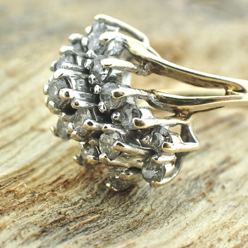 Image 5 of 10 carat exclusive cocktail ring with diamonds approx. 0.76 ct.