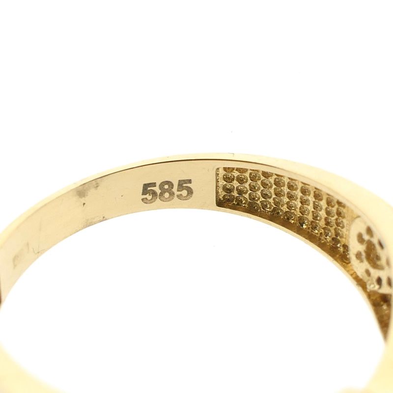 Image 7 of Gold Solitaire Ring with Zirconia