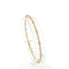 Afbeelding 1 van Bicolor gouden gedraaide armband | 19,5 cm
