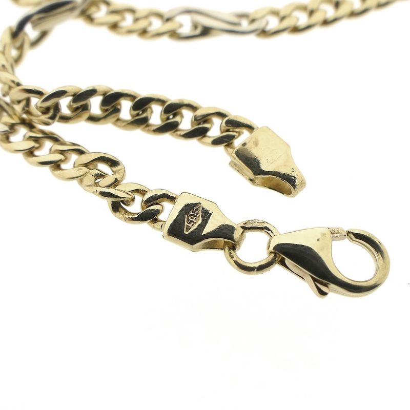 Image 6 of Two-tone gold gourmet link chain