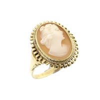 Vintage gold ring with cameo