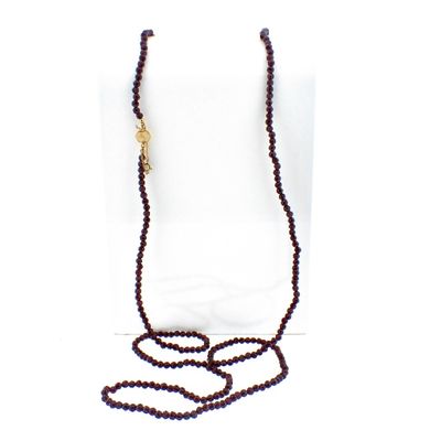 Antique garnet necklace/saucer with gold clasp Image 1 of Antique garnet necklace/saucer with gold clasp