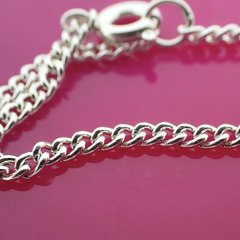 Image 5 of Silver link bracelet with engraving; Children | 11-13 cm