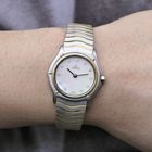 Image 15 of Ebel Wave 'Mother of Pearl'; Gold/steel women's watch with diamonds