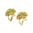 Image 6 of 18 Krt. Gold Clip-On Earrings with Chrysoprase