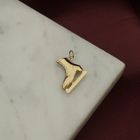 Image 2 of Rose gold figure skate pendant