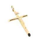 Image 2 of Gold pendant of a cross with corpus; INRI