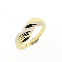 Two-tone gold fantasy ring
