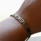 Afbeelding 7 van Gouden tankschakel armband | 19 cm