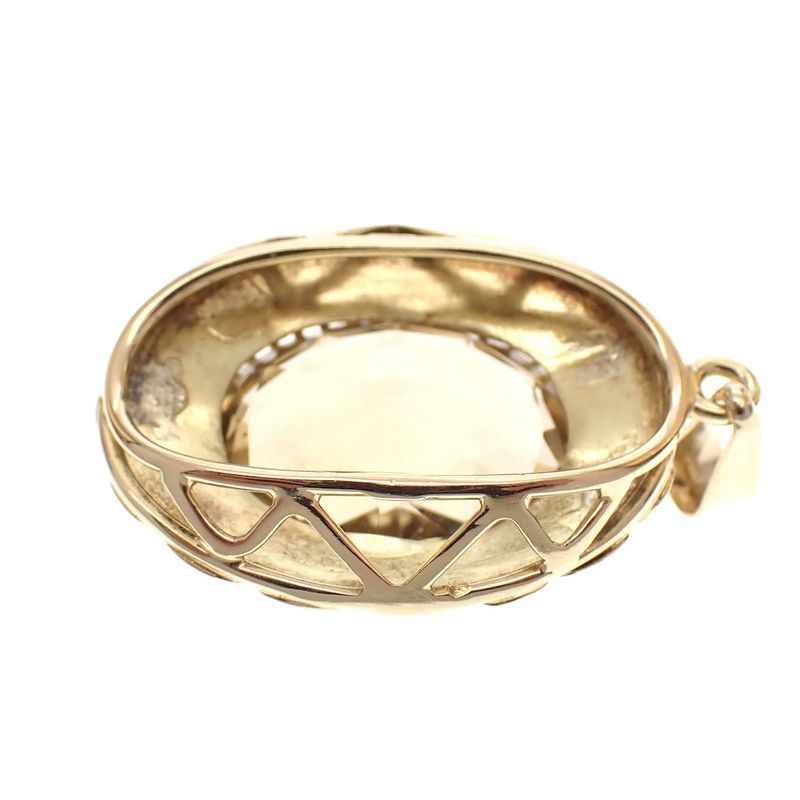 Image 4 of Vintage gold pendant with citrine
