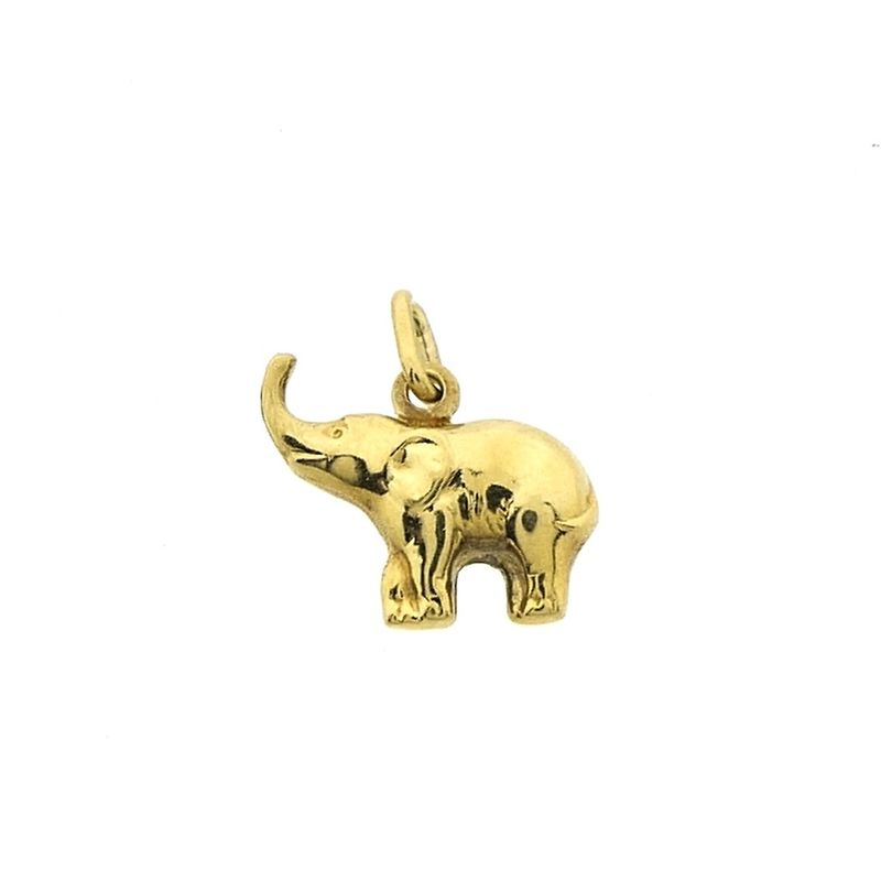 Image 1 of Gold elephant pendant