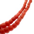 Image 4 of Blood coral bead necklace with gold clasp; Antique | 39 cm