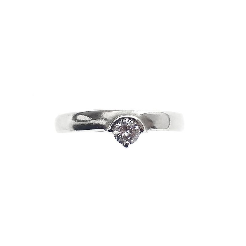 Image 3 of Silver ladies ring with zirconia