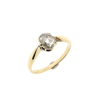Image 1 of Gold solitaire ring with diamond
