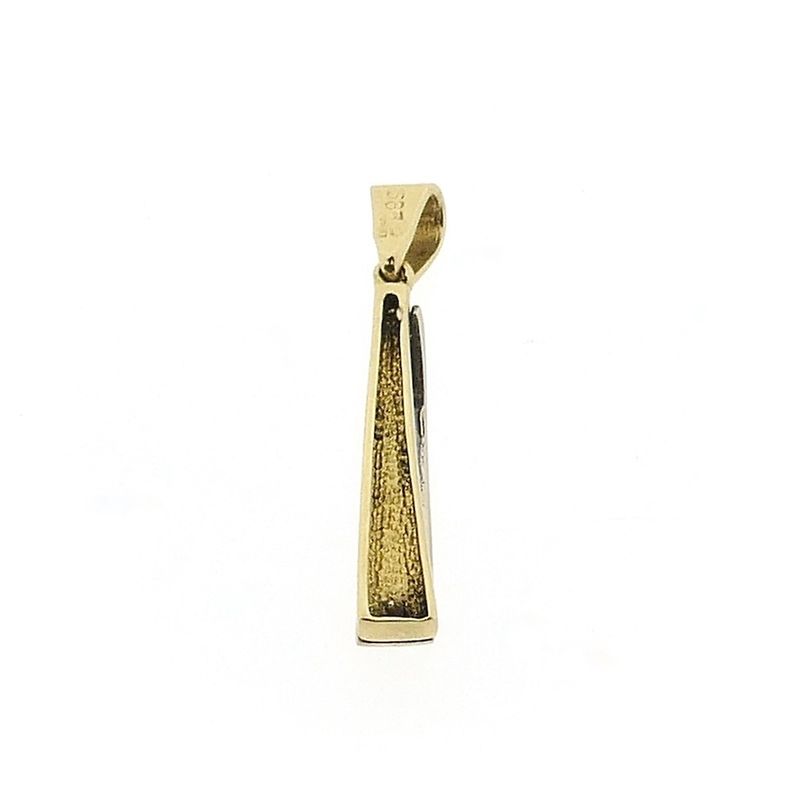 Image 3 of Two-tone gold pendant with zirconia; Assos