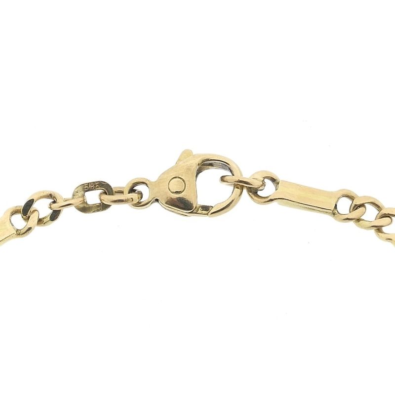 Image 3 of Gold closed Figaro link bracelet