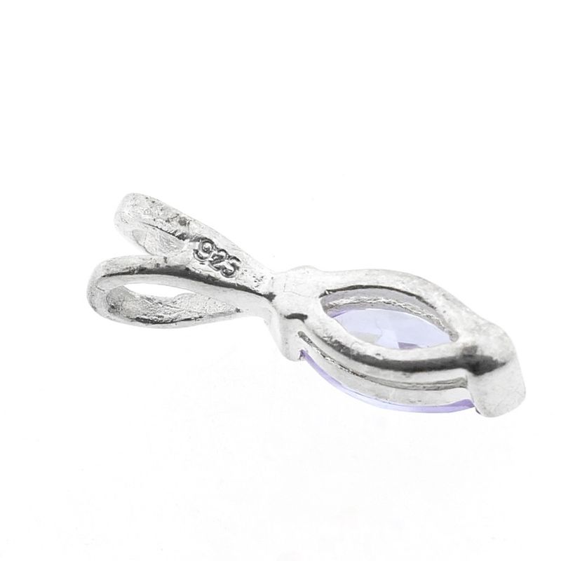 Image 4 of Silver pendant with purple zirconia