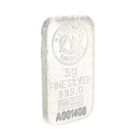 Image 3 of Silver bar 5 grams 999.0 pure silver; Nadir Metal Rafineri
