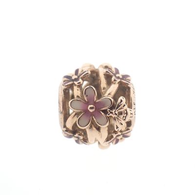 Image 1 of Pandora Moments openwork charm; Rose gold plated; Pink Daisies