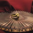 Image 2 of Gold ring with hand and diamond | 0.005 ct.