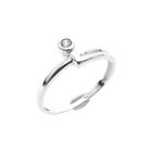 Image 1 of Silver ring with zirconia