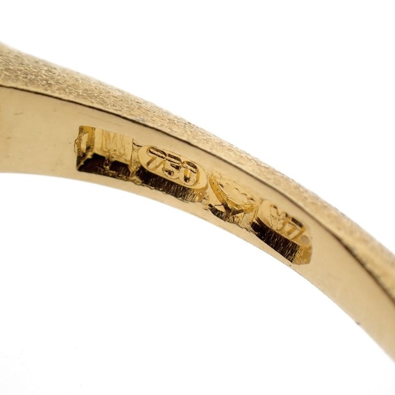 Image 10 of 18-karat gold fantasy ring with 0.01 ct. diamond