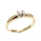 Image 1 of Gold solitaire ring with diamond; 0.05 ct.