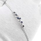 Image 11 of White Gold Cardano Link Bracelet with Sapphire & Diamonds