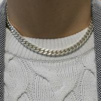 Silver robust gourmet link chain