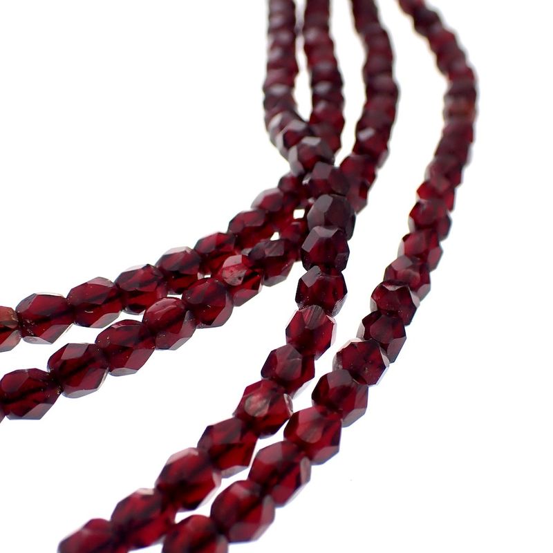 Image 4 of Glass bead necklace with gold clasp; Antique/vintage | 37 cm