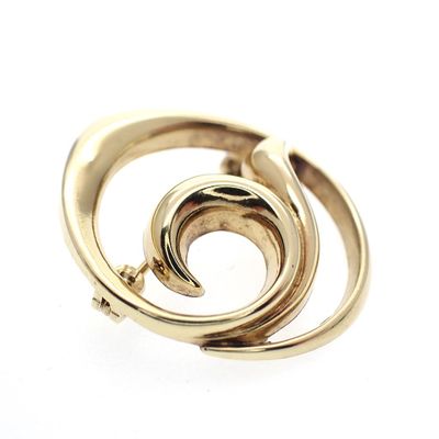 Image 2 of Golden fantasy brooch; Fishtale