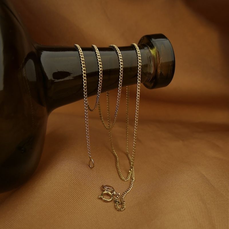 Image 2 of Gold gourmet link chain | 50 cm