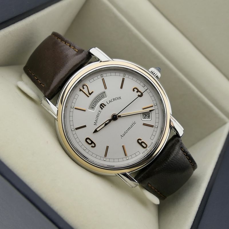 Image 14 of Maurice Lacroix Pontos Day-Date PT6027; Automatic 18k gold/steel men's watch