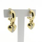 Image 3 of Gold earrings with diamond; 0.24 ct.